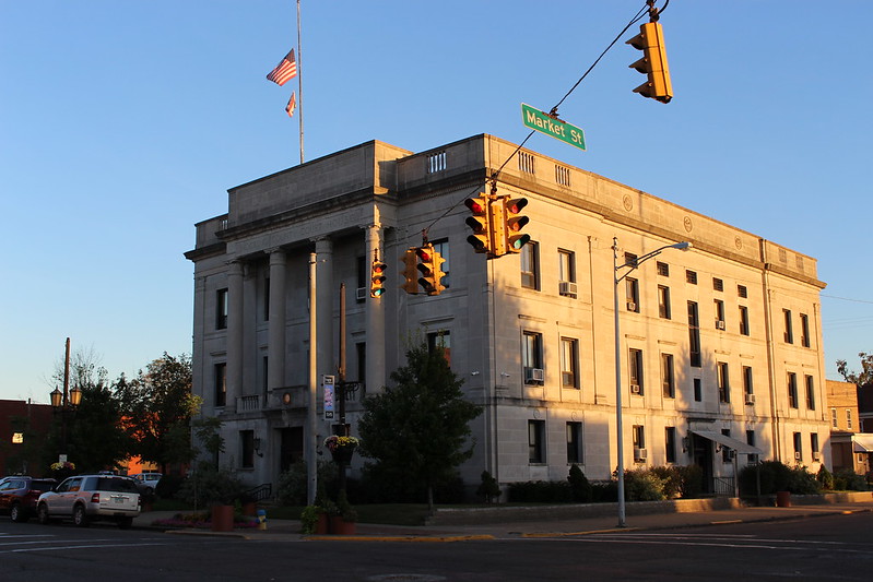 Hocking County courthouse in downtown Logan, Ohio.